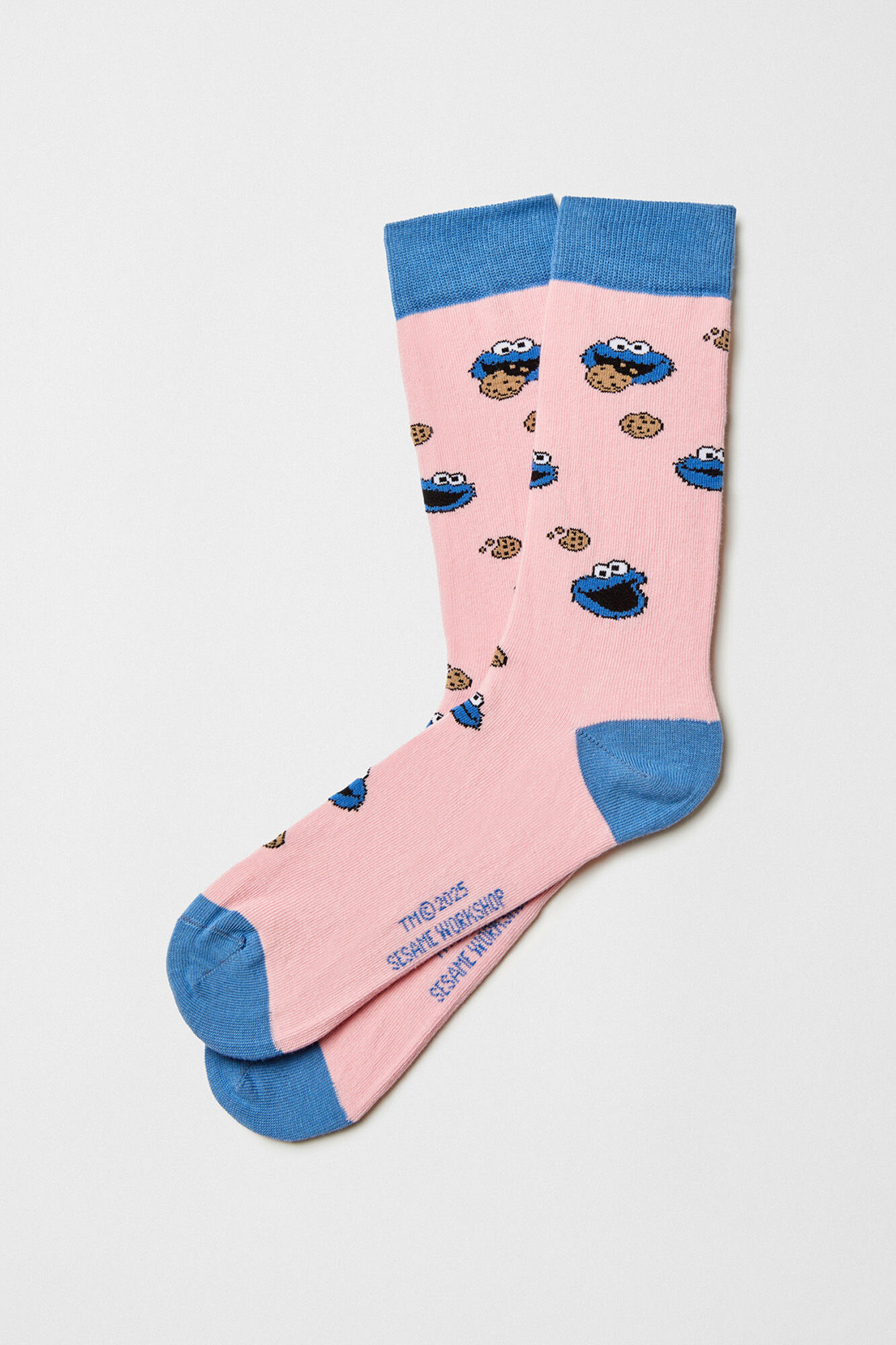 Besocks Calcetines altos Besocks de Barrio S&eacute;samo de algod&oacute;n org&aacute;nico color rosa