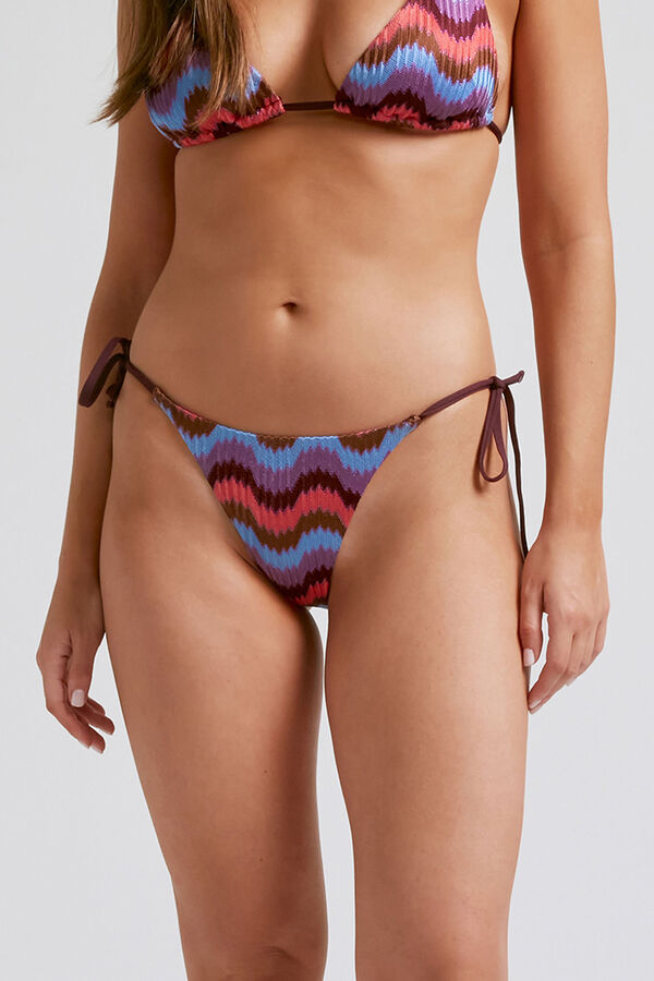 Womensecret Moonlight side-tie bikini bottoms rávasalt mintás