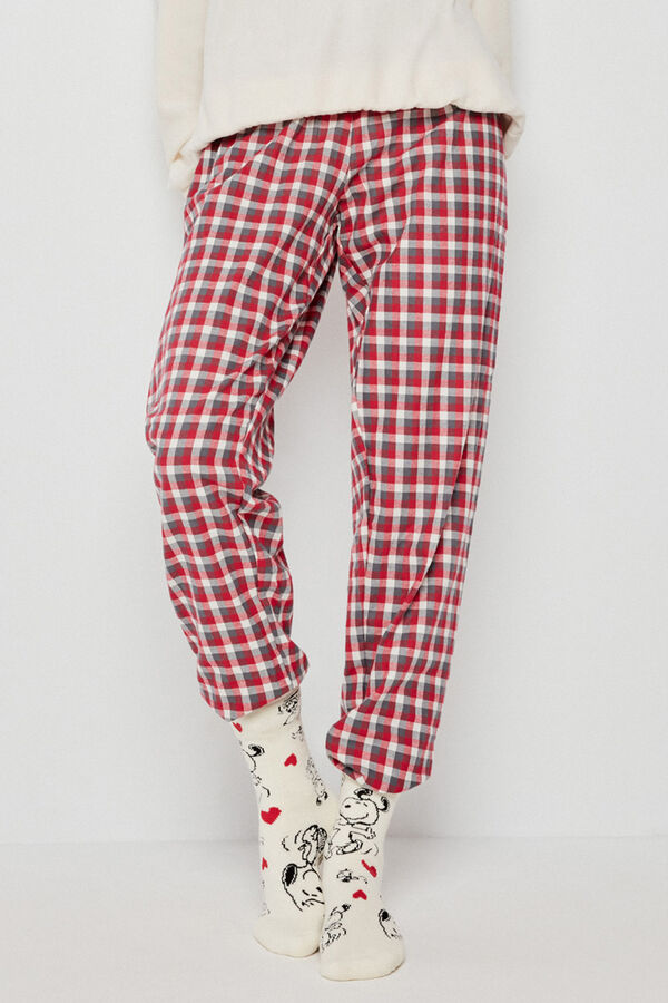 Gisela Pijama polar Snoopy beige