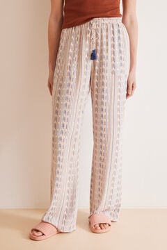 Womensecret Long striped trousers printed