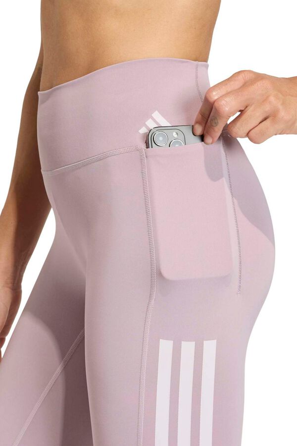 Adidas Mallas 7/8 deportivas 3 bandas Optime marr&oacute;n