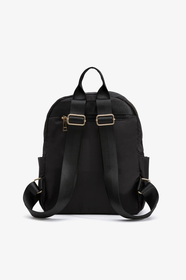 Vilanova Mochila de nylon acolchoada preto
