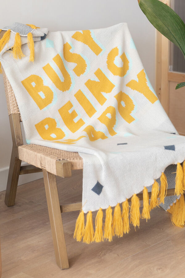 Womensecret Blanket - Busy being happy rávasalt mintás