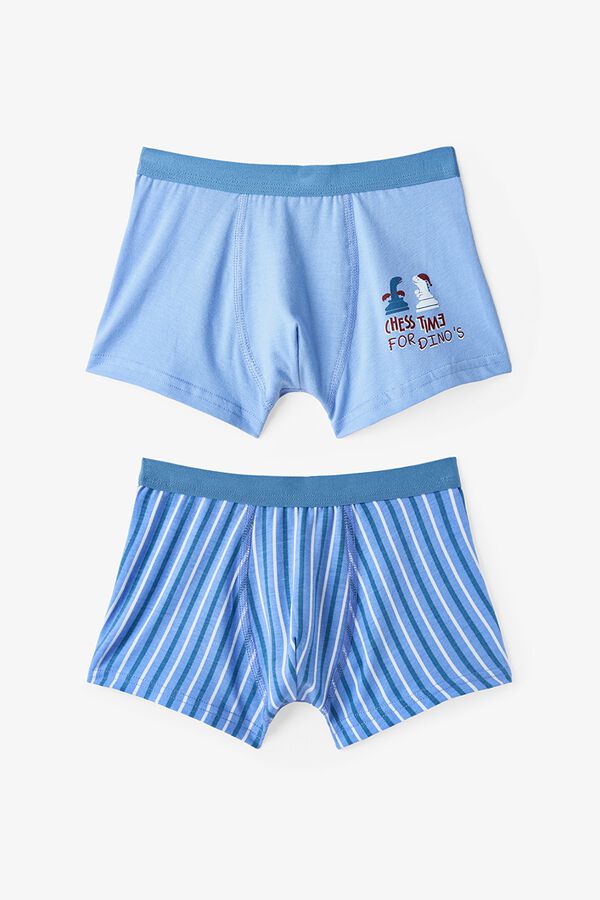 Penti Pack 2 boxers dino rayas azul