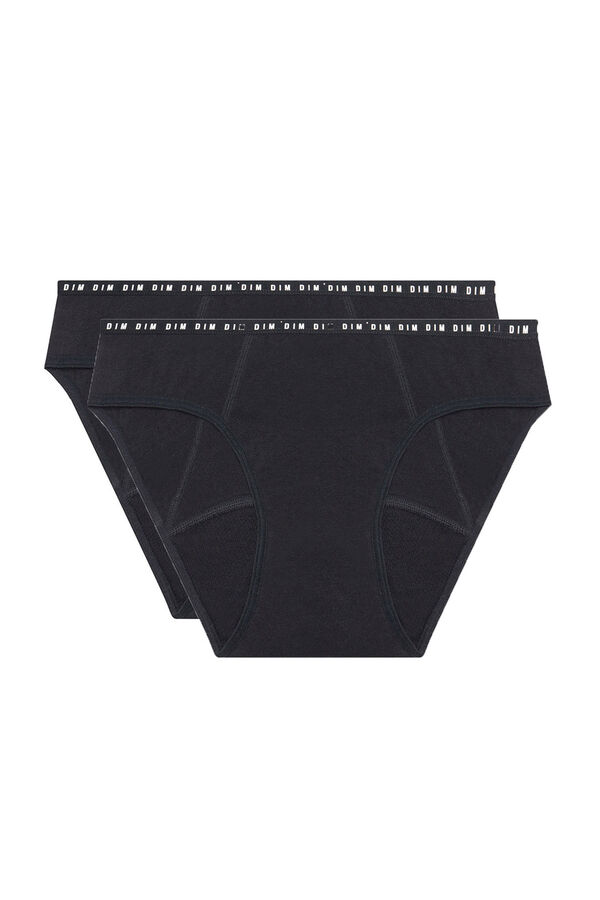 DIM Pack de 2 cuecas menstruais para fluxo abundante DIM  preto