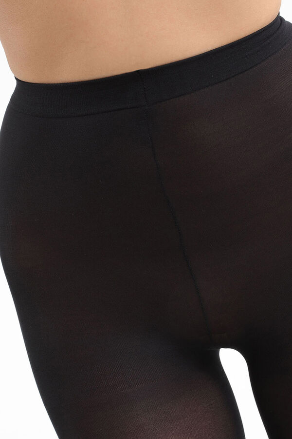 Womensecret Diam's opaque shaping tights that shape from the waist to the feet noir