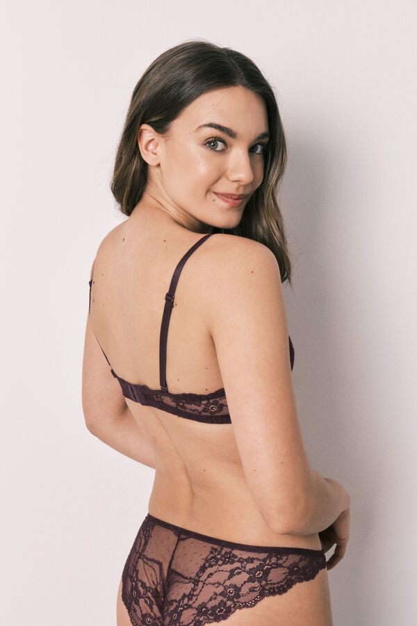 Women'secret Purple lace push-up bra GORGEOUS pink