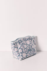 Women'secret Trousse de toilette moyenne imprim&eacute;e florale bleue imprim&eacute;