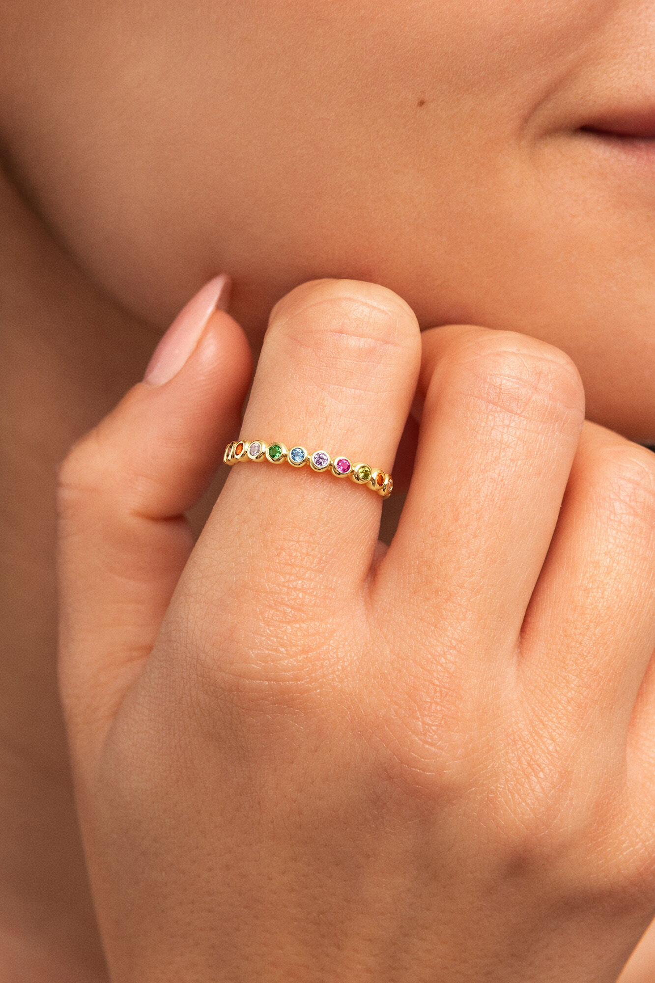 Singularu Vergoldeter Orbit-Ring