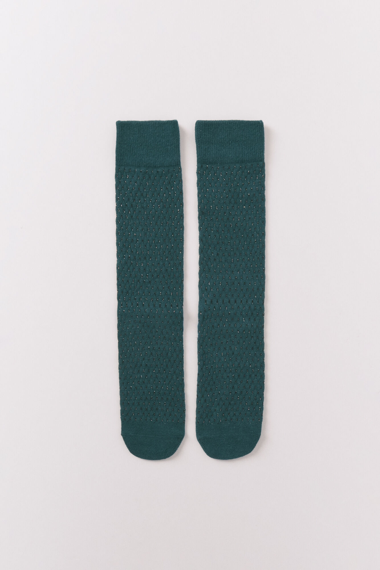 Women'secret Green long mesh socks