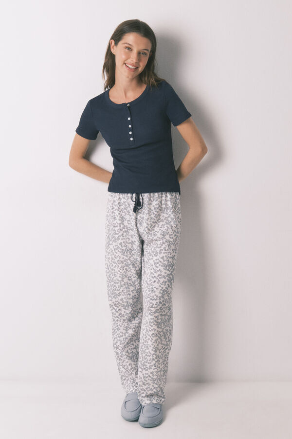 Women'secret Blue long wrap robe blue