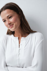 Women'secret White long sleeve T-shirt beige