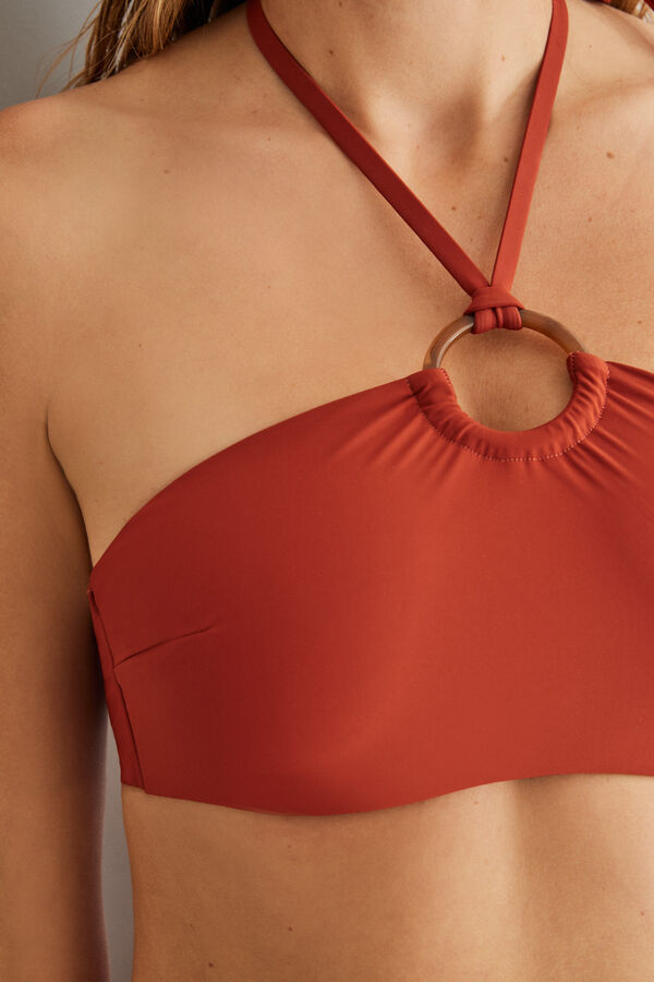 Womensecret Haut bikini bandeau orange rouge