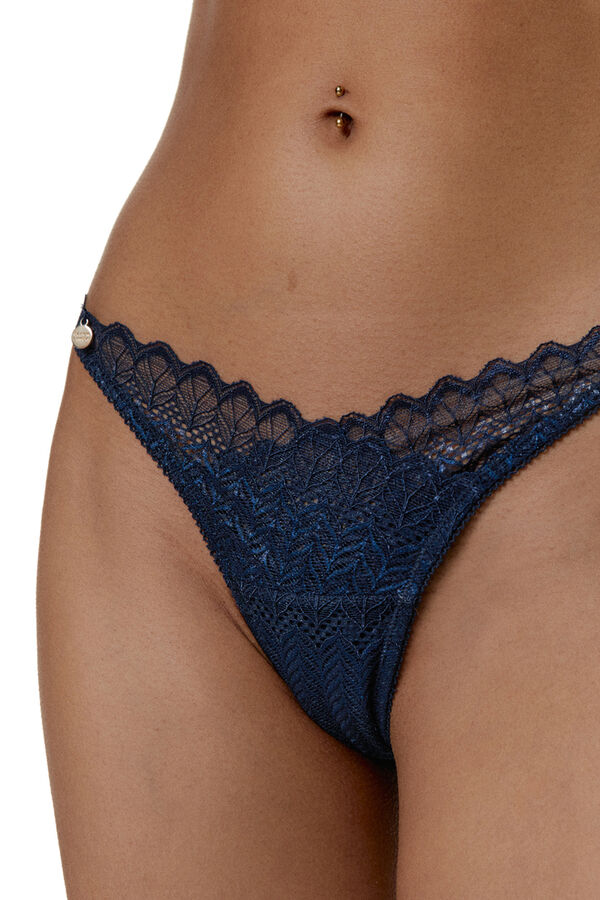 Black Limba Spitze -Pack brasilianische Slips mit Print