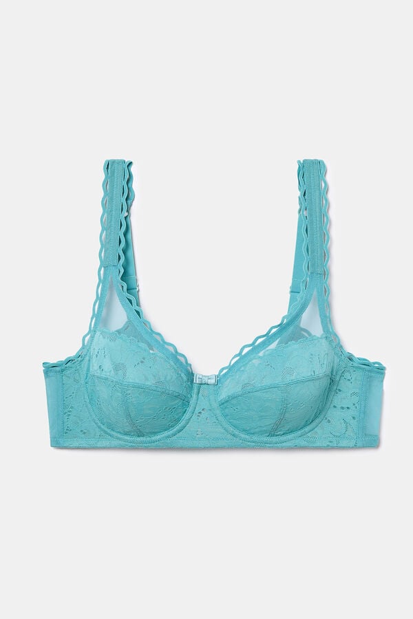 Womensecret Support bra with recycled lace  blue