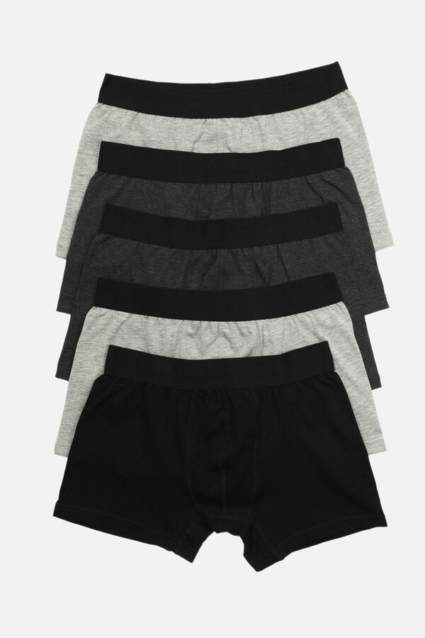 Trendyol Pack 5 boxers grises&nbsp; estampado