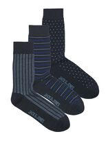 Jack & Jones Pack of 3 cotton socks blue