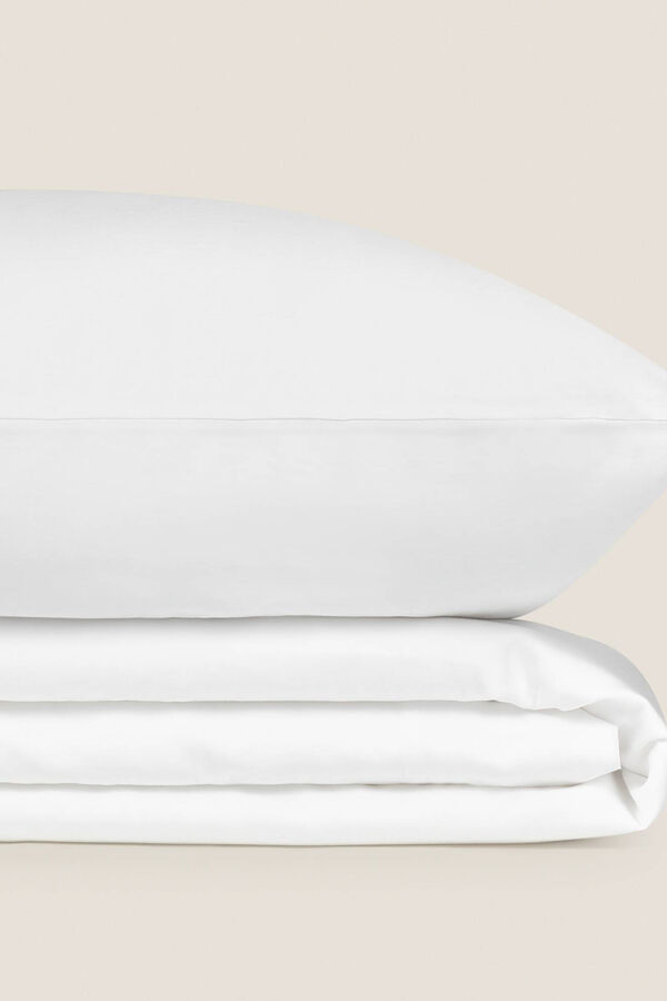 Womensecret Bettlaken aus Baumwollsatin. Bett 135-140 cm. Weiß
