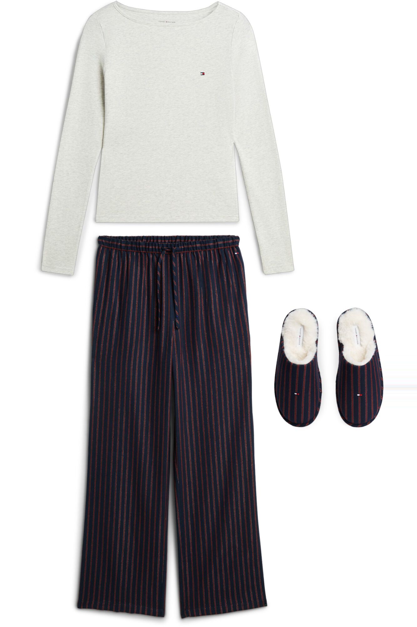 Tommy Hilfiger Conjunto de Pijama con Pantuflas