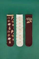 Women'secret 3 p&aacute;r Manolo Bakes pamutzokni, csomagban r&aacute;vasalt mint&aacute;s