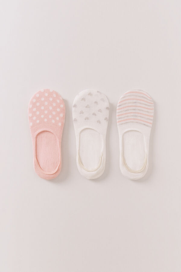 Women'secret Lot de 3 chaussettes invisibles aux imprimés assortis imprimé