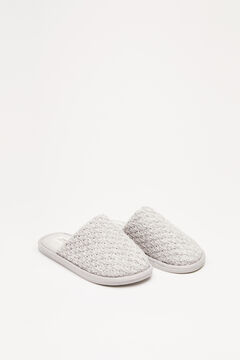 Womensecret Grey chenille slippers grey