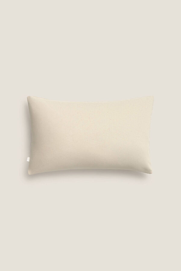 Textura Capa de almofada com fio tingido e desenho geom&eacute;trico cinzento