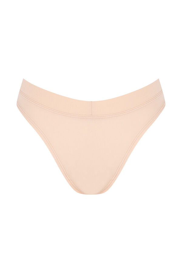 Womensecret Tanga frunce melocotón naranja