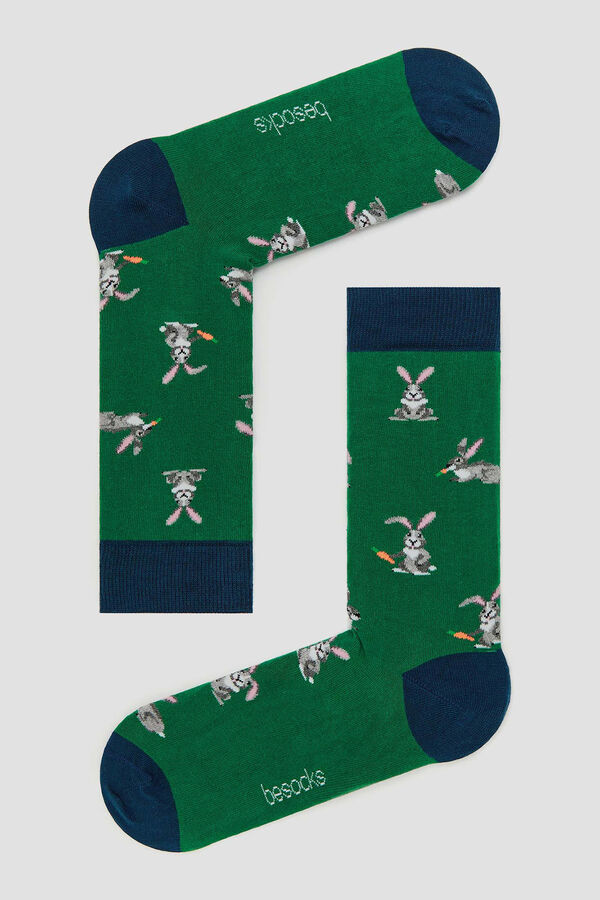 Besocks Besocks men's high socks in organic cotton Gr&uuml;n