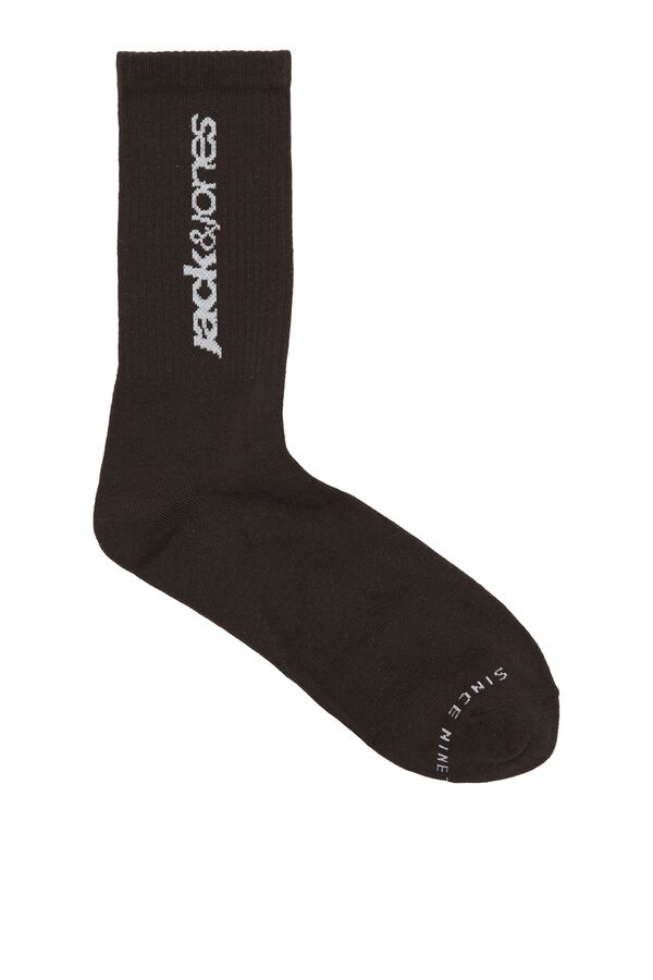 Jack & Jones Pack 3 meias em algod&atilde;o preto