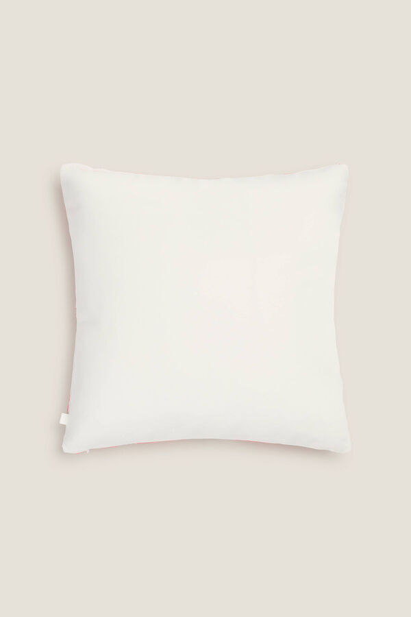 Textura Funda Coj&iacute;n Hojas Bordadas red