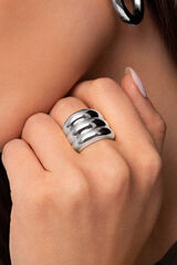 Womensecret Dune steel ring gris