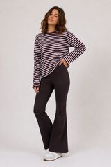 LMTD Flared trousers nude