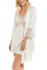 Ivette Bridal Bata corta crepe heritage silver gris