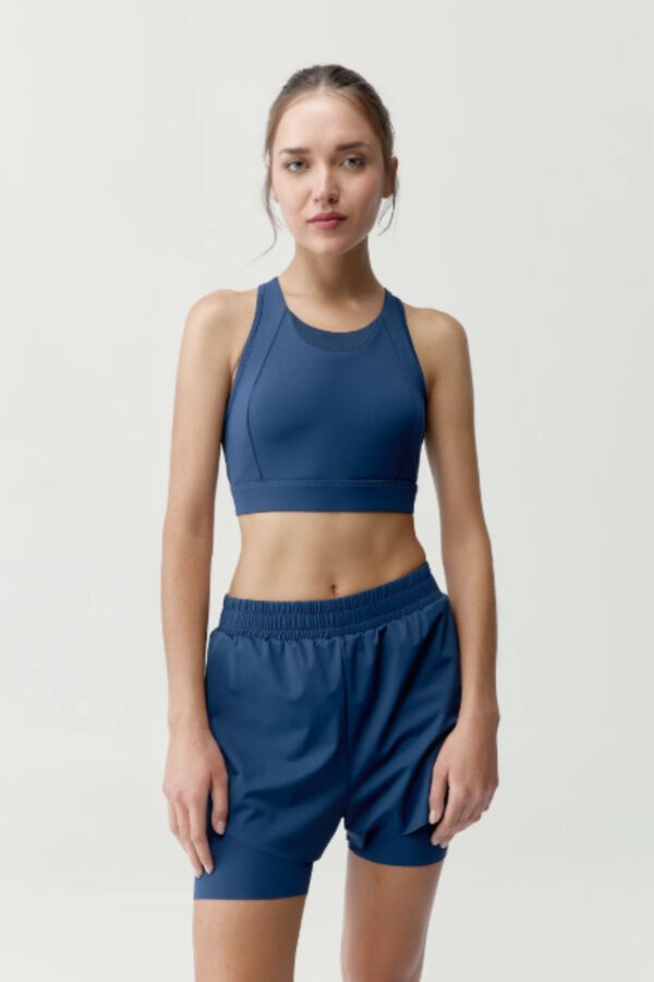 Born Living Yoga Marineblaue Sport-Shorts BIKILA Blau
