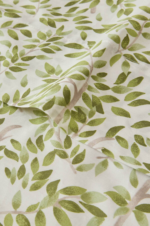 Womensecret Leaf print cotton sheet vert