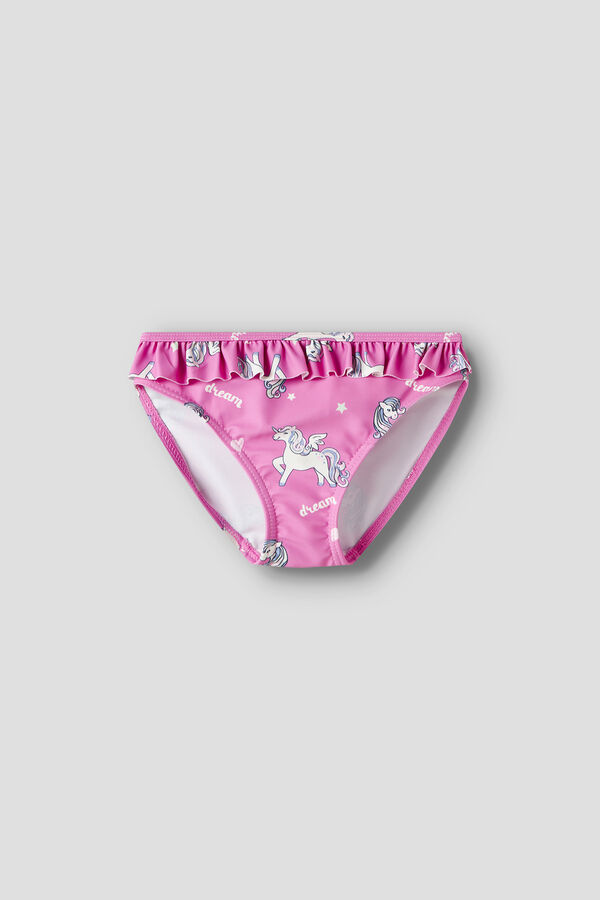 Name it Cueca de biqu&iacute;ni de unic&oacute;rnio para menina rosa