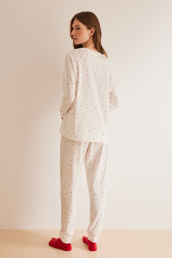 Womensecret Pijama 100% algodón Osos Amorosos blanco