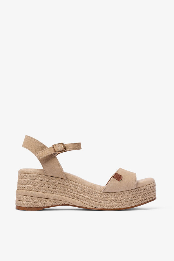 Popa Low wedge suede Meri brown