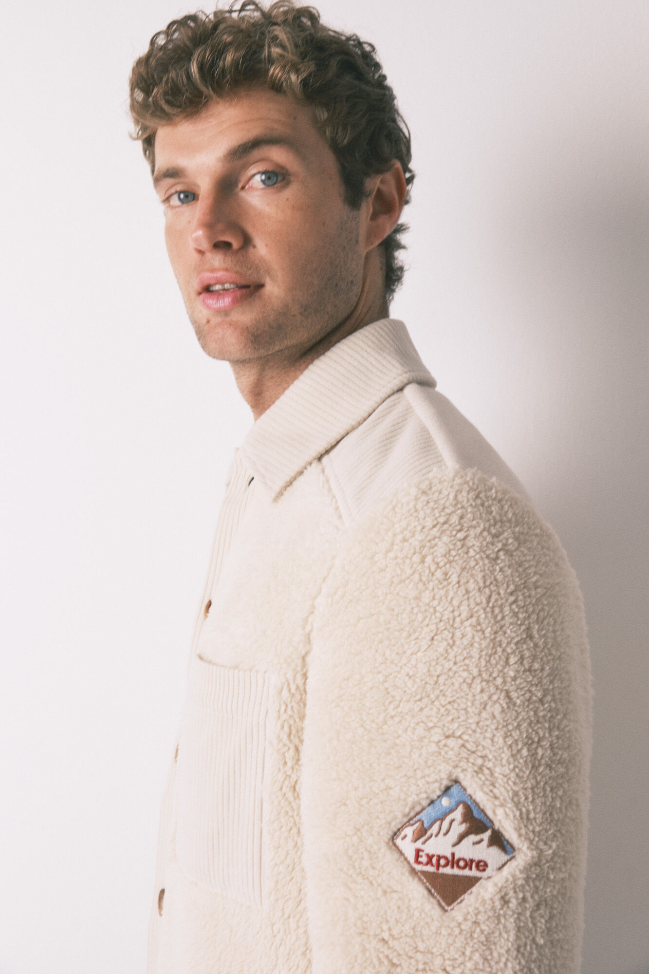 Women'secret Robe de chambre moyen en peau de mouton beige 