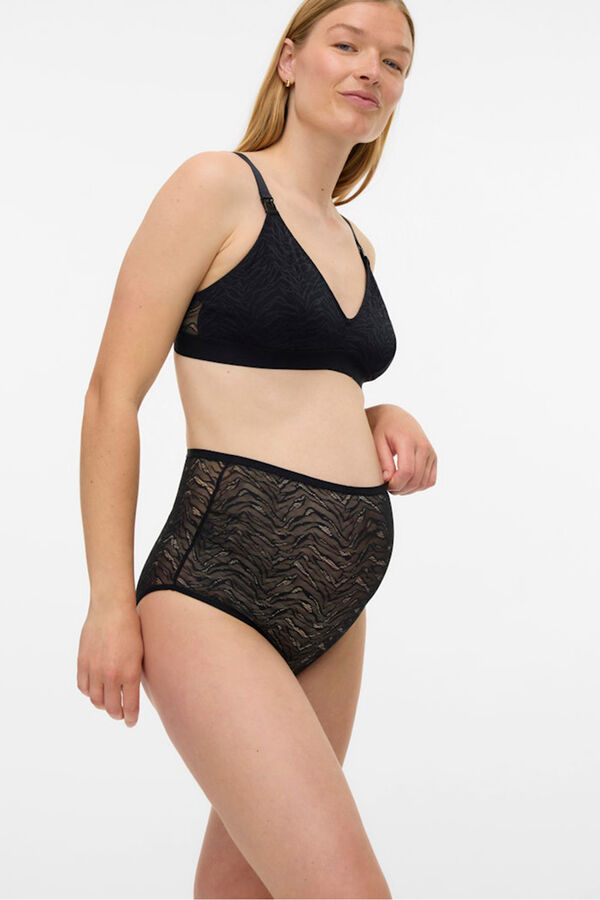 Mamalicious Pacote de cuecas de cintura alta para maternity preto