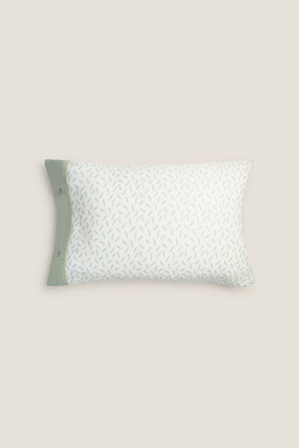 Womensecret Leaf print cotton pillowcase bézs