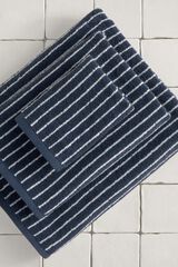 Textura Striped terry towel blue