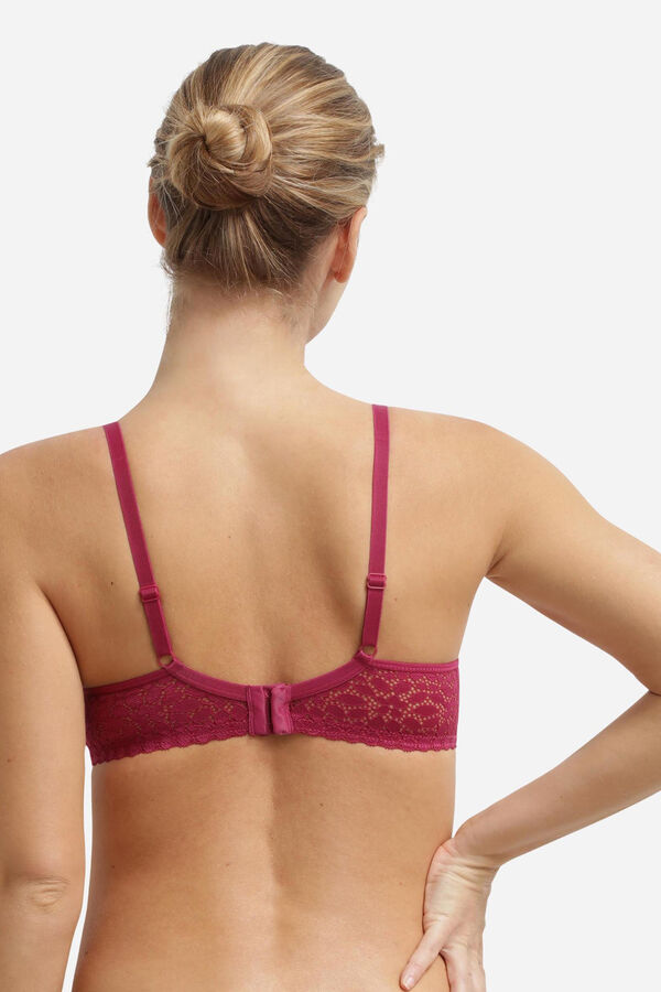 DIM Sujetador con aro de encaje floral morado/lila