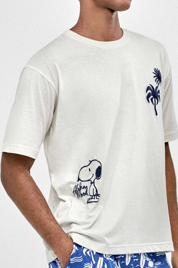 Gisela Snoopy print men's pyjamas brown