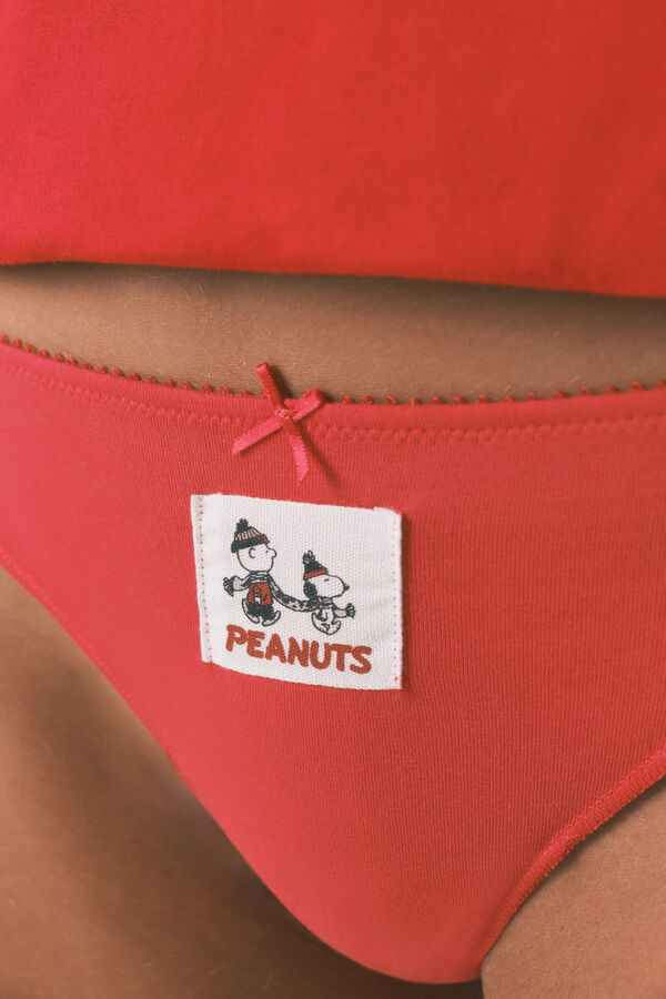 Women'secret Pakovanje od 7 crvenih pamučnih japanki sa Snupijem Print