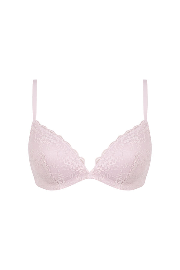 Women'secret CHARMING pink lace triangle bra pink