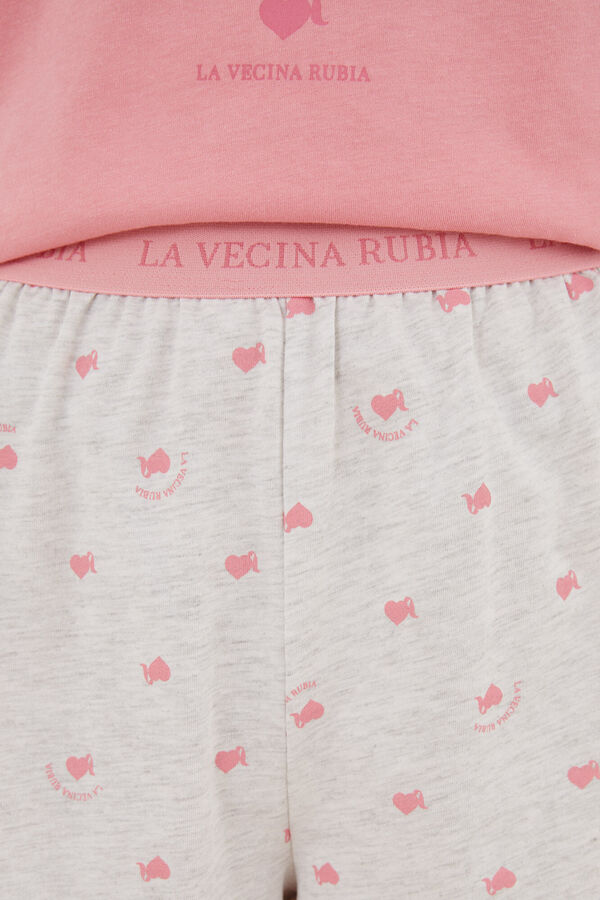 Womensecret Pijama corto 100% algodón rosa La Vecina Rubia rosa