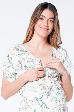 Womensecret Long printed maternity nursing dress printed