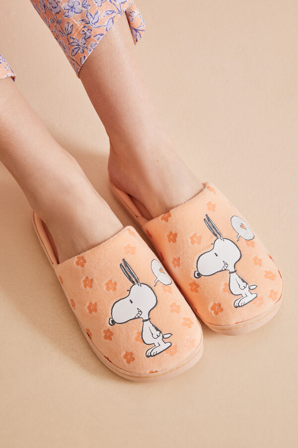 Womensecret Narančaste kućne papuče sa Snoopyjem Narančasta